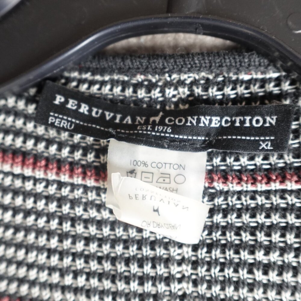 Peruvian Connection Black Multi-Color Patterned Open Cardigan - Picture 2 of 9